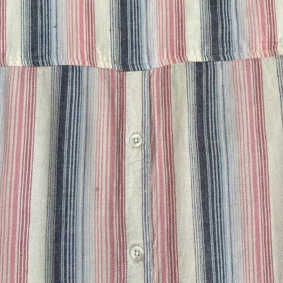 Cloth & Stone Sunburst Stripe Button Back Raw Hem‎ Dress Cover-Up S - Picture 11 of 15